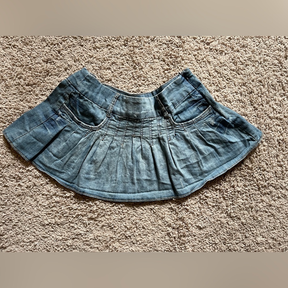 Dollhouse pleated denim mini skirt size 7 - Picture 4 of 6